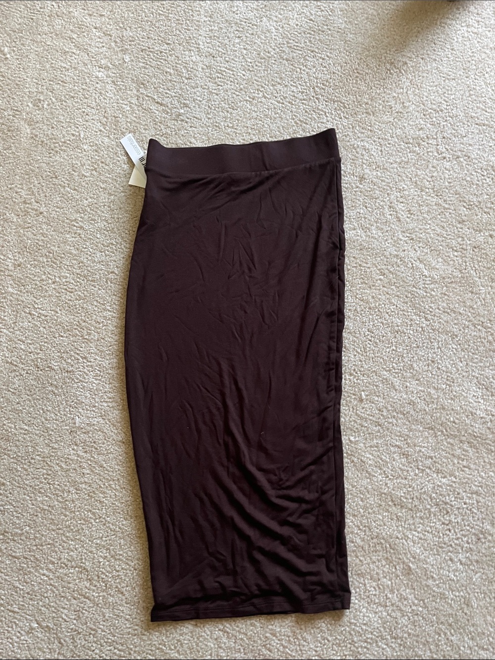 Bar III Dark Brown Midi Pencil Skirt